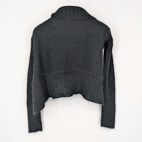 Free People Cardigan Women Size S Mohair Blend Cropped Textured Open Front Boho - Picture 2 of 9